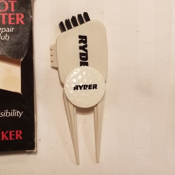 Vtg Old new stock Sheaffer Divot Duster & Ball Marker Ryder promo - Picture 6 of 6